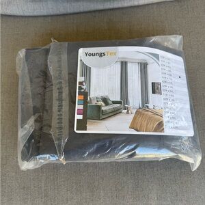 Youngs Tex, Blackout Curtain in Dark Gray, Size 42” x 63”
